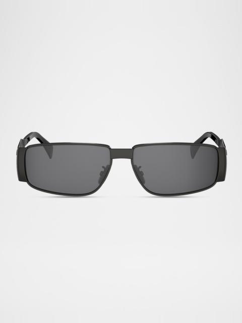 Men's Triomphe Metal Rectangle Sunglasses