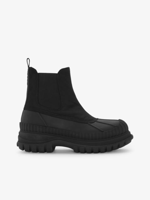 BLACK OUTDOOR CHELSEA BOOTS