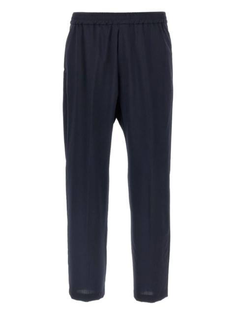 elastic-waistband trousers