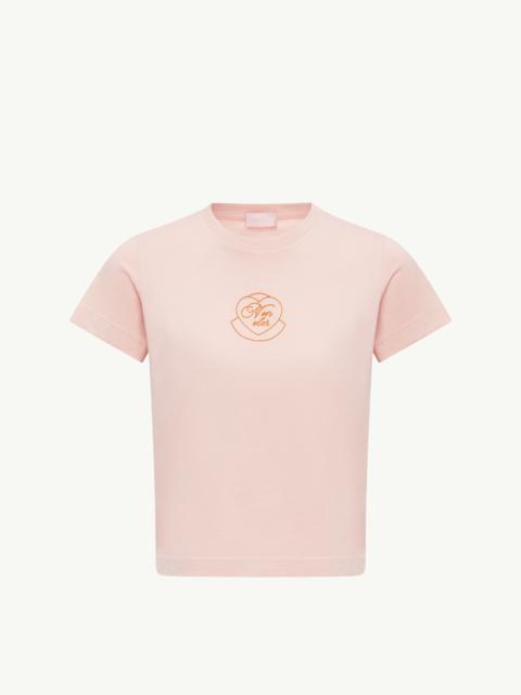 Embroidered Heart Logo Cotton T-Shirt