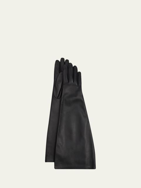 Long Leather Gloves