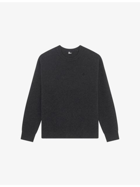 Brand-Embroidered Crewneck Wool-Blend Jumper