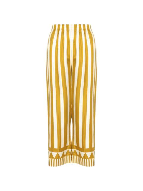 striped-pattern trousers