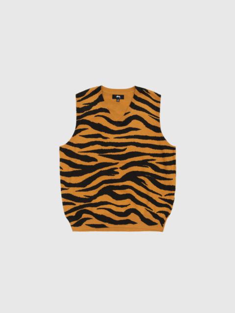 TIGER PRINTED SWEATER VEST