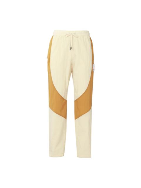Air Jordan Flight Contrasting Colors Breathable Drawstring Sports Pants Yellow CV3175-275