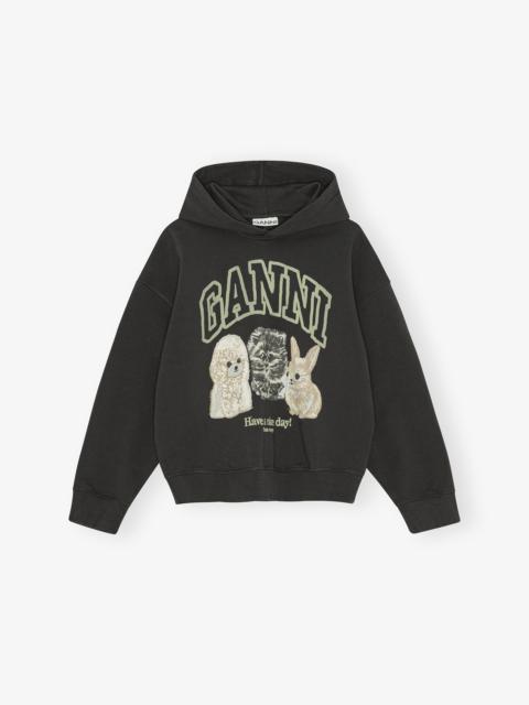 BLACK ANIMAL PRINT HOODIE