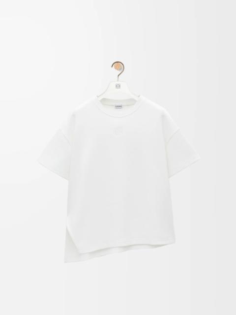Asymmetric T-shirt in cotton blend