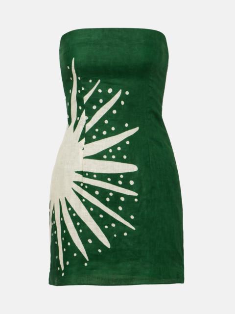 Carla printed linen minidress