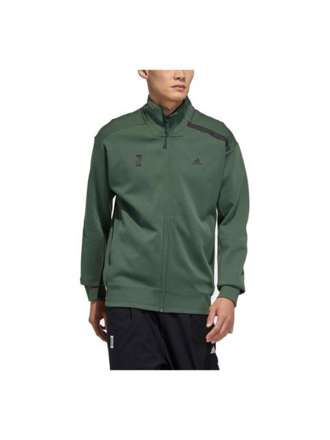 adidas Wj Tt Swt Casual Sports Stand Collar Jacket Green GP0908