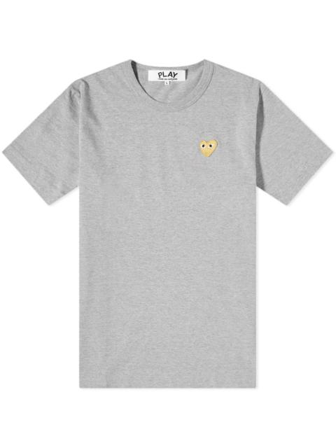 Comme des Garcons Play Gold Heart Logo Tee