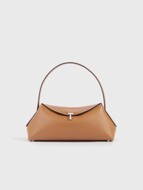 T-lock grained-leather shoulder tan