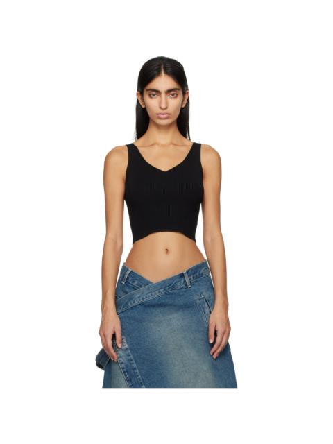 Black V-Neck Tank Top