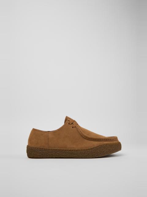 Brown Suede Leather Shoes for Men.