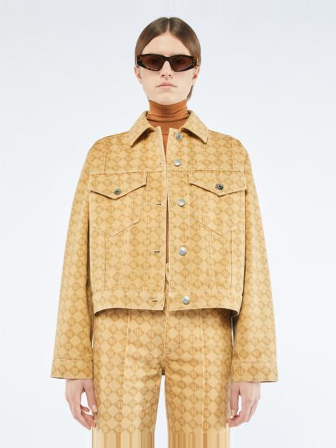 Laser Faded Monogram Camel Jacket