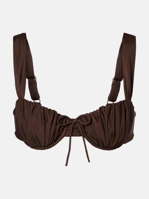 Dinard ruched bikini top