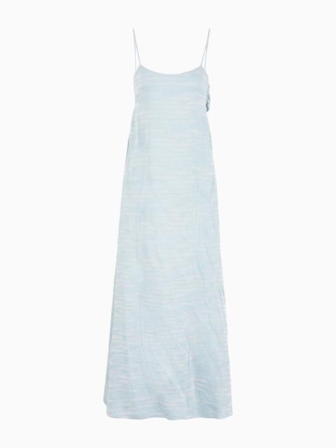EMPORIO ARMANI Icon linen-blend dress with wavy jacquard motif -  E3NA05F21061017 | REVERSIBLE