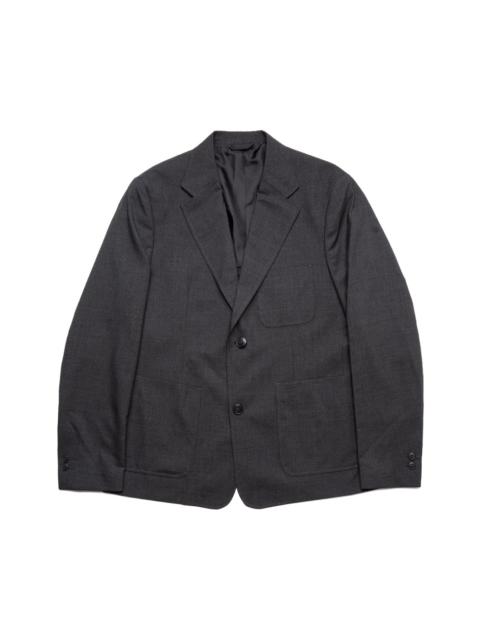 Patch Pocket Blazer - Grey Worsted Wool