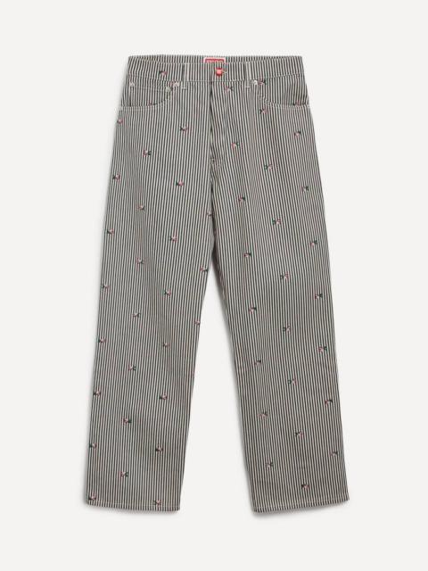 Rinse Striped Suisen Relaxed Jeans