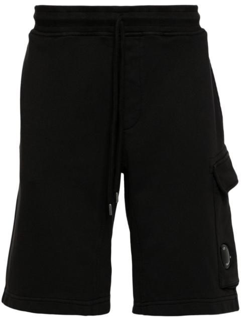 Diagonal cotton track shorts