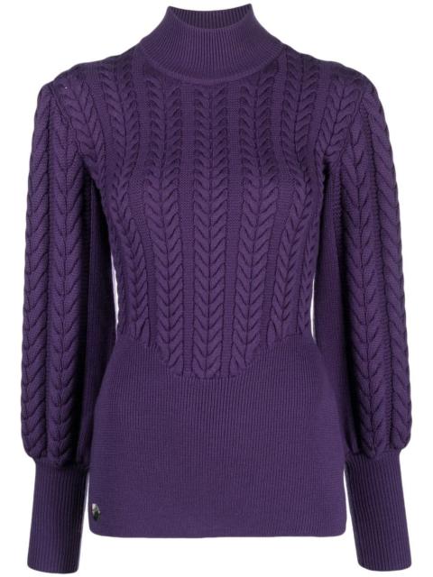 long-sleeve knitted wool jumper