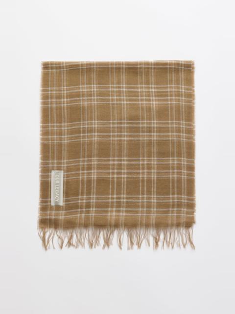 Cottage Scarf Walnut Grid Sparse Tencel