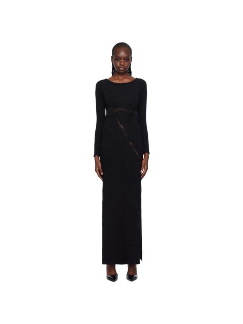Black Vented Maxi Dress