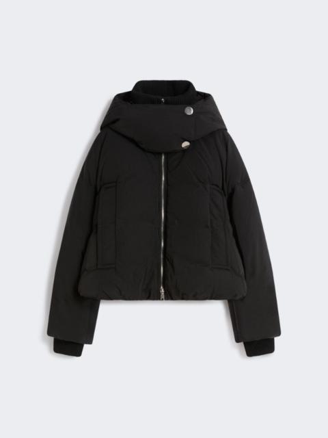 Water-repellent short down jacket - BLACK