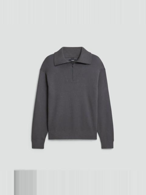 Relaxed Quarter-Zip Sweatshirt in Wool Bilen