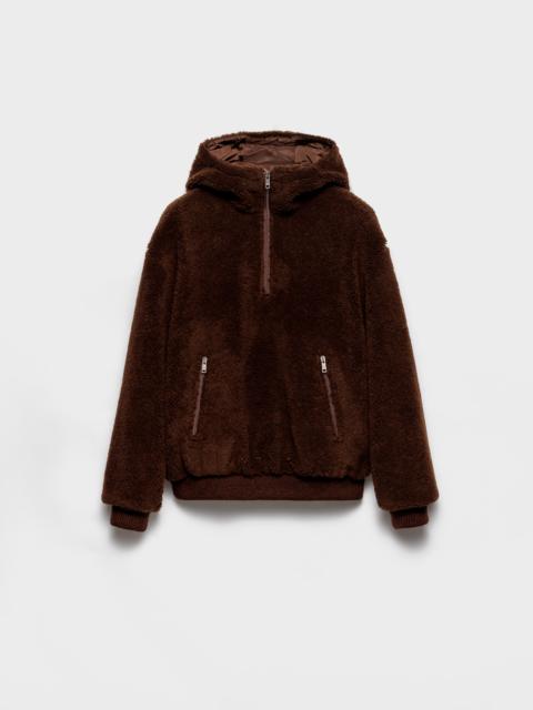 Wool blend hoodie