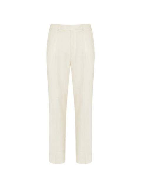 flat-front trousers