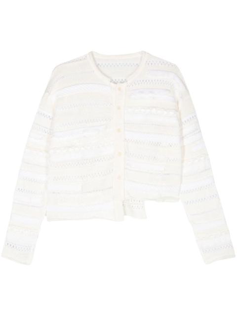 asymmetric hem knitted cardigan