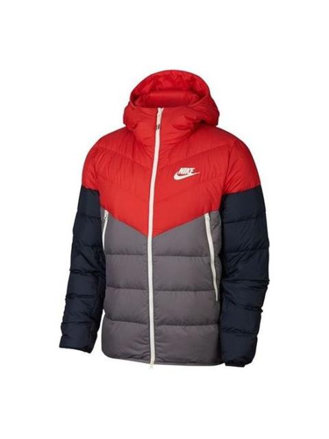 Nike Sportswear Windrunner Down Fill 'Black Red Blue' 928834-634