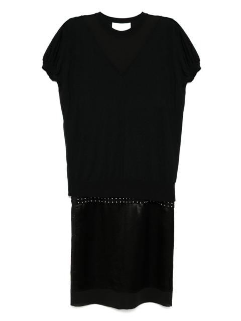 multi-combo embroidered dress