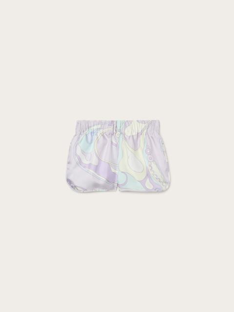 ORCHIDEE PRINT SILK SHORTS