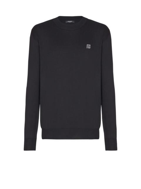 Fine silk and cotton jumper