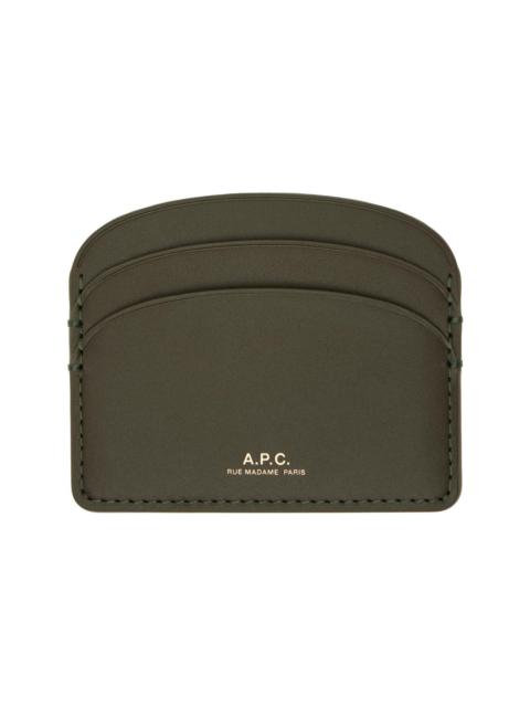 Khaki Demi-Lune Card Holder