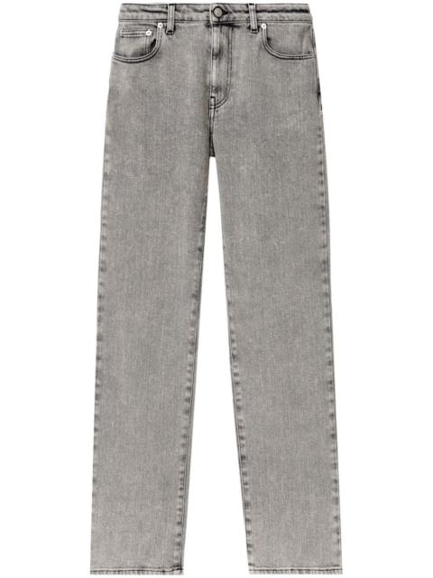 stretch-cotton straight-leg jeans
