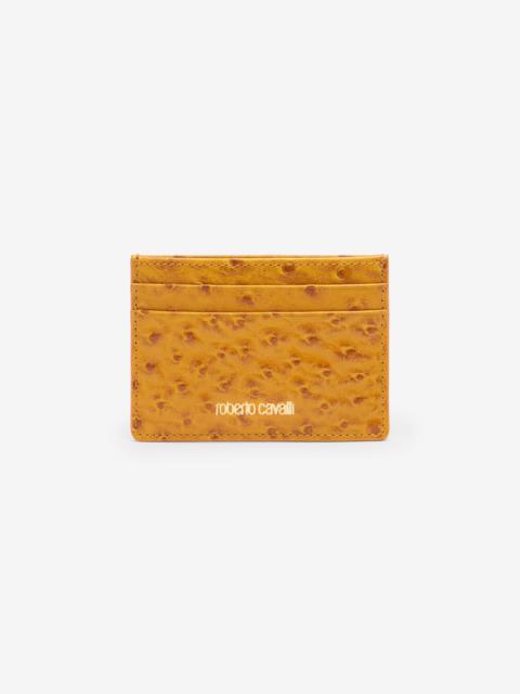 Ostrich-Effect Flat Card Holder