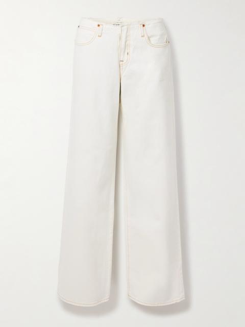 Mica Frayed Low-rise Wide-leg Jeans