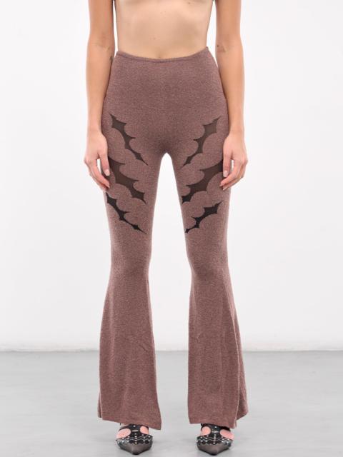 Thorn Intarsia Flared Trousers