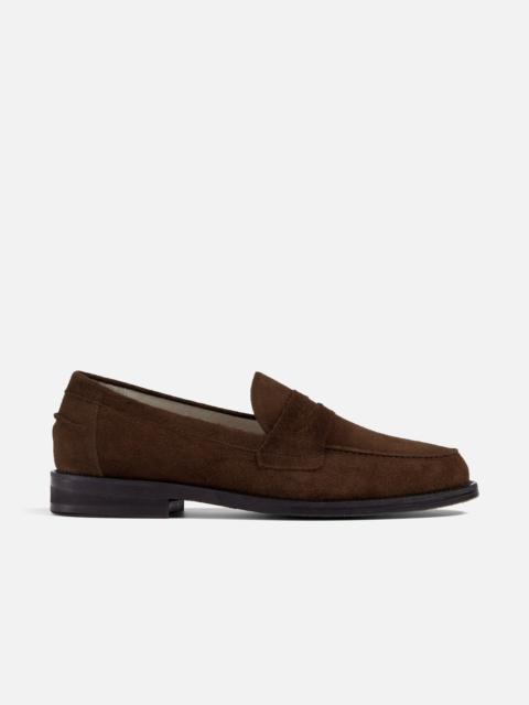 Wilde Brown Suede Penny Loafer - Men's