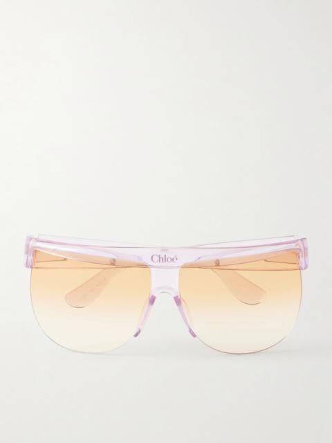 Pilot D-frame injected sunglasses Orange