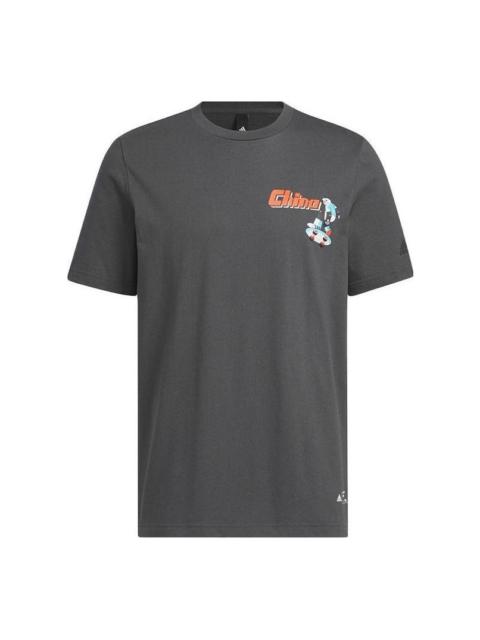 adidas China Graphic T-Shirts 'Grey' IP3964