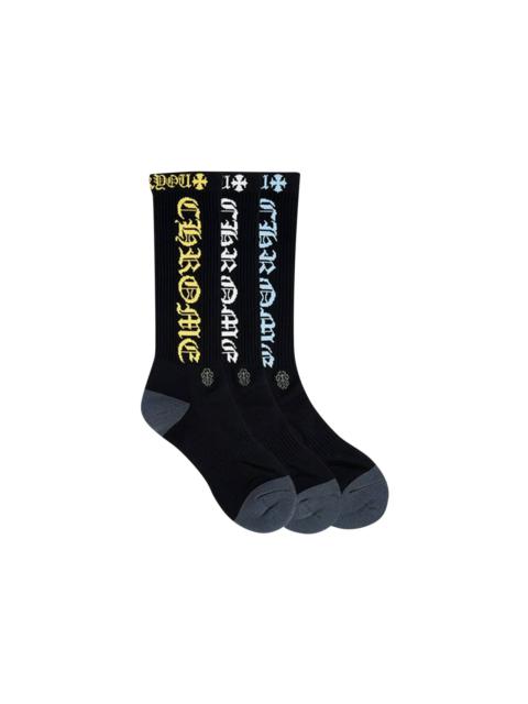 Chrome Hearts 3-Pack Socks 'Black'