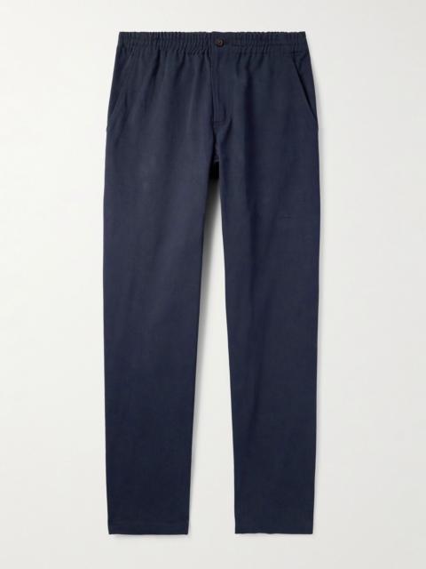 Chuck Straight-Leg Cotton-Twill Trousers Navy