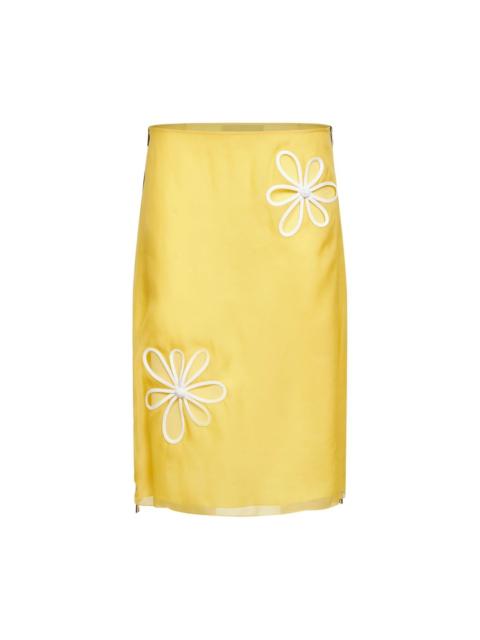 Silk midi skirt