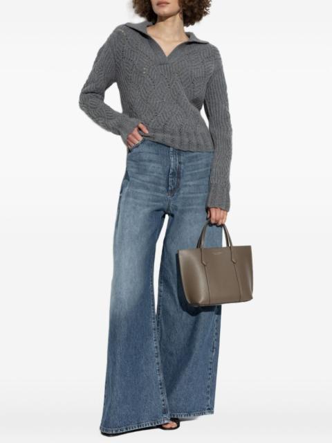 cable-knit cashmere sweater