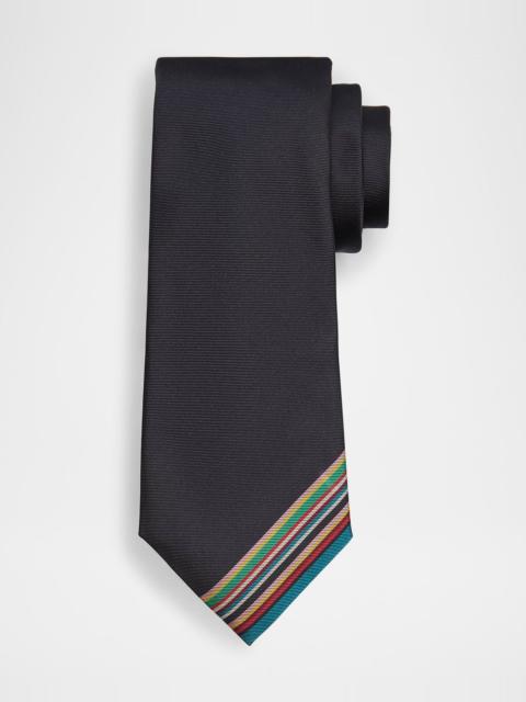 Men's Placement Signature Stripe Silk Tie