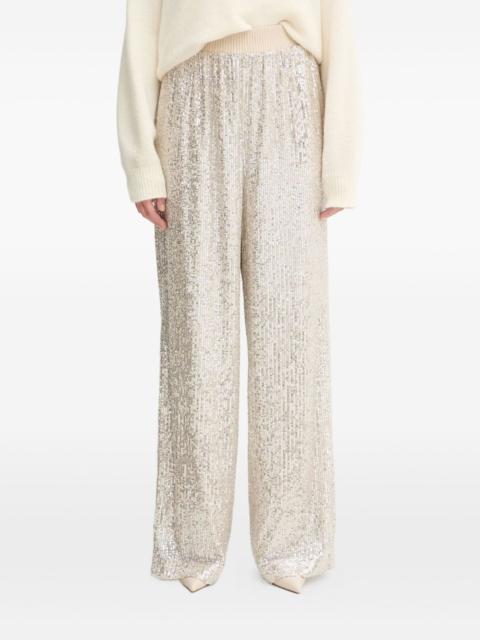 sequin-embellished trousers