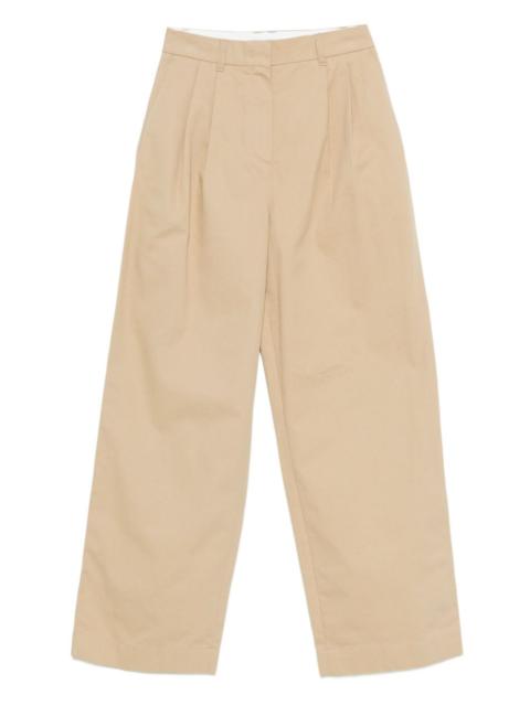 pleated-front trousers